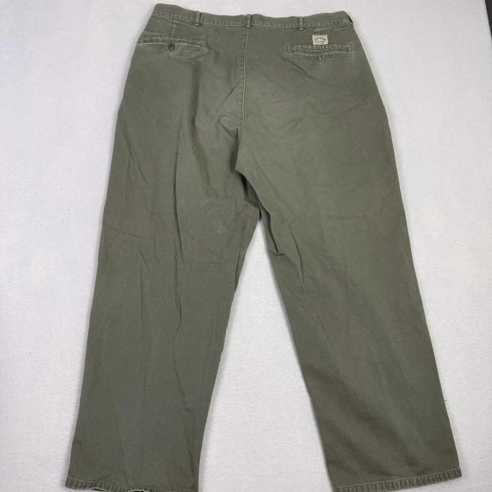 Polo Ralph Lauren Polo Chino‎ Mens 36x28 Pleated Pants Olive Green Army Khaki